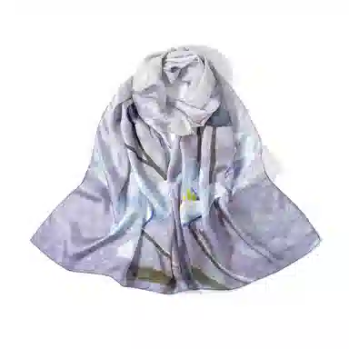 上海故事 桑波缎提花喷绘长巾 桑蚕丝 丝巾 女款 馥锦韶华