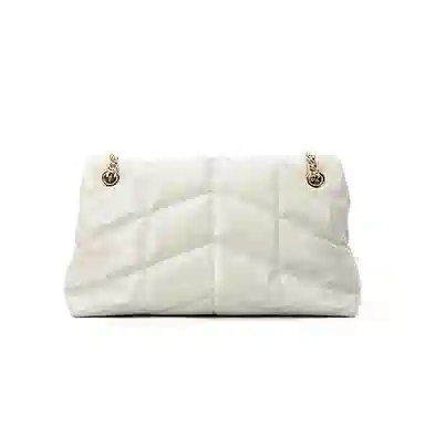 Pierre Cardin Quilted Chain Shoulder Bag Black/White