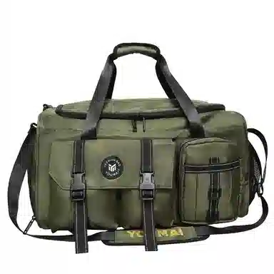 醇龙 中性风休闲简约多功能旅游时尚百搭 尼龙 旅行包 男女同款情侣款 黑/粉/卡其/青绿/黄/军绿