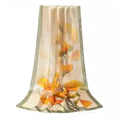 上海故事 桑波缎提花喷绘长巾 桑蚕丝 丝巾 女款 馥锦韶华