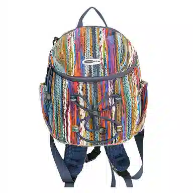 SUMAYZOY Scone Knit Backpack Soil Chestnut Monet Blue