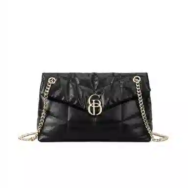 Pierre Cardin Quilted Chain Shoulder Bag Black/White