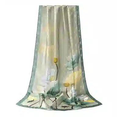 上海故事 桑波缎提花喷绘长巾 桑蚕丝 丝巾 女款 馥锦韶华