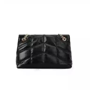 Pierre Cardin Quilted Chain Shoulder Bag Black/White