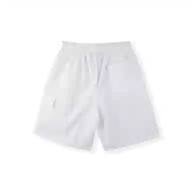 我是大卫 日系纯色薄款高级感直筒小众设计简约百搭宽松五分休闲短裤 男女同款 白色