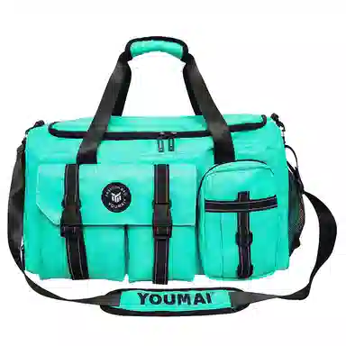 醇龙 中性风休闲简约多功能旅游时尚百搭 尼龙 旅行包 男女同款情侣款 黑/粉/卡其/青绿/黄/军绿