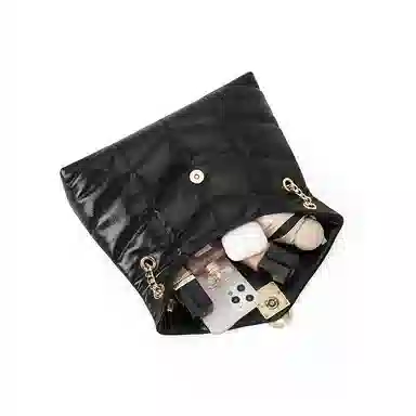 Pierre Cardin Quilted Chain Shoulder Bag Black/White