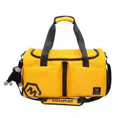 醇龙 多口袋 大容量 干湿分离 尼龙布 单肩斜挎旅行包 常规 男女同款情侣款 黑/卡其/粉/黄/红/青绿/蓝/军绿