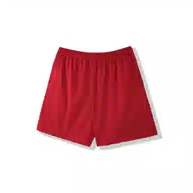 我是大卫 美式速干直筒小众休闲短裤 男女同款 红色