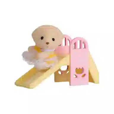 森贝儿家族 拉布拉多狗宝宝和滑梯手拎盒 套装 玩具