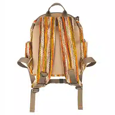SUMAYZOY Scone Knit Backpack Soil Chestnut Monet Blue