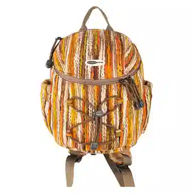 SUMAYZOY Scone Knit Backpack Soil Chestnut Monet Blue