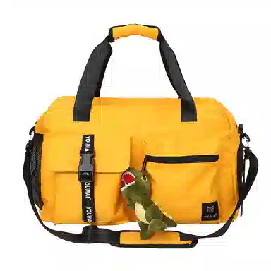 醇龙 大容量干湿分离短途多口袋 尼龙 单肩旅行包 常规 男女同款情侣款 黑/红/卡其/粉 /黄/绿