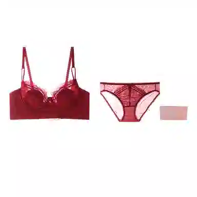 内在密码 薄款大胸显小本命年性感聚拢内衣裤套装 女款