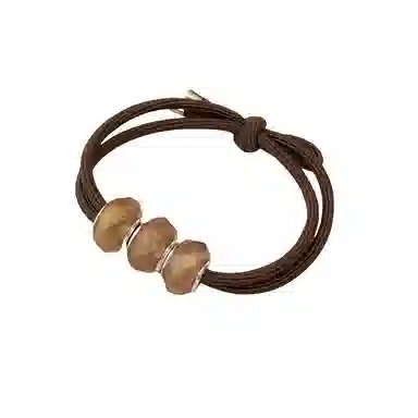 贯古今 格纹圆球高级感气质橡扎头发 尼龙 发圈 女款