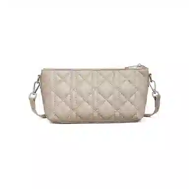 红蜻蜓 经典休闲简约日常通勤时尚百搭 牛剖层皮革拼超纤维合成革 单肩斜挎包 女款 饼干杏/极夜黑