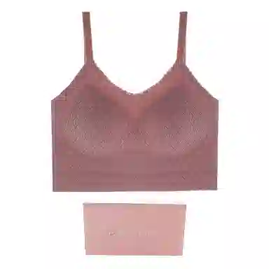 内在密码 纯色薄款吊带背心无痕无钢圈美背文胸 礼盒款