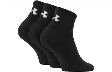 Under Armour Core Quarter Logo Socks 3-Pack Black
