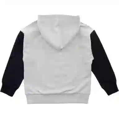 诺诗兰 拼色休闲连帽卫衣 中花灰青少年