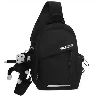 Warrior Nylon Crossbody Bag Black/White