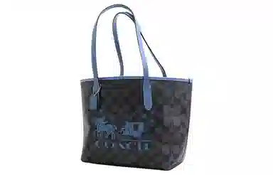 Coach City 23 Tote Bag Brown Blue