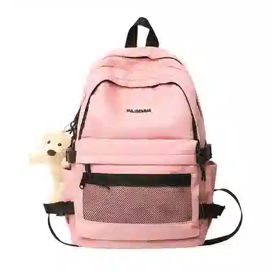 巴朗熊 潮酷纯色简约百搭 尼龙 双肩包 男女同款情侣款 多色