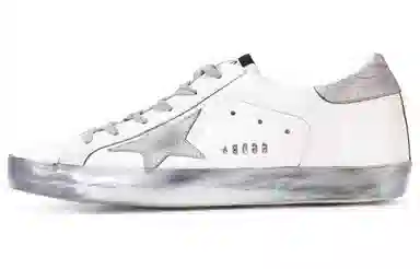 Golden Goose Super-Star Vintage Grey Silver Heel