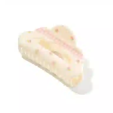 如花梦 奶油少女系列 碎花格纹甜美蝴蝶结发饰抓夹后脑勺鲨鱼夹 醋酸 发夹 女款 多款可选