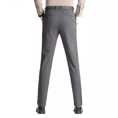 富铤 纯色简约日常通勤百搭中腰宽松直筒西装裤 男款