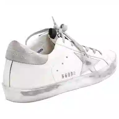 Golden Goose Super-Star Vintage Grey Silver Heel