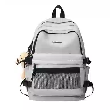 巴朗熊 潮酷纯色简约百搭 尼龙 双肩包 男女同款情侣款 多色