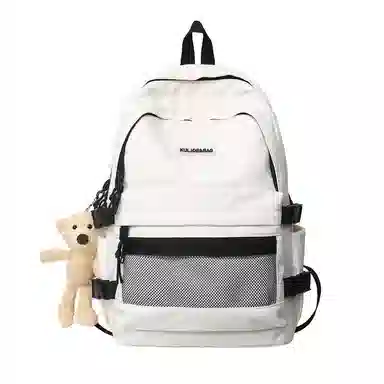 巴朗熊 潮酷纯色简约百搭 尼龙 双肩包 男女同款情侣款 多色