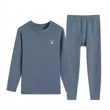 贴身领域 青少年德绒初中高中学生秋衣秋裤棉毛衫内衣保暖套装 男款