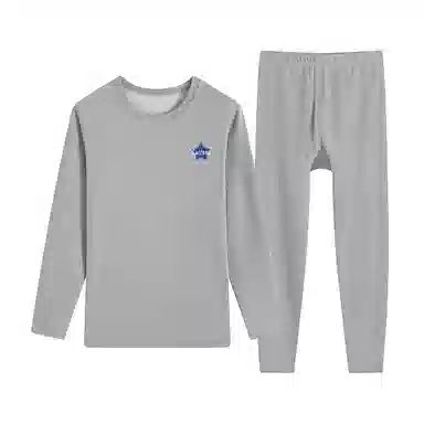 贴身领域 青少年德绒初中高中学生秋衣秋裤棉毛衫内衣保暖套装 男款