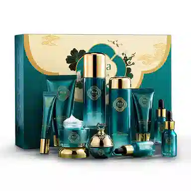 肌琳莎 灵芝光果甘草羊胎素焕颜护肤套装 保湿滋润补水 十件套