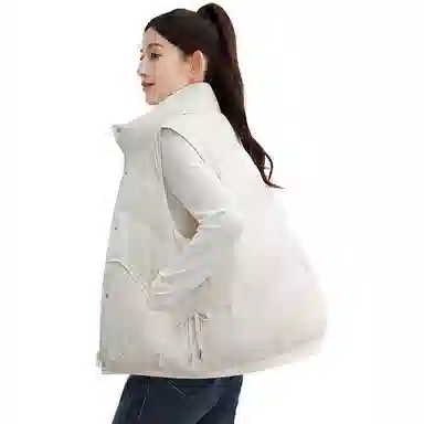 鸭鸭 保暖时尚百搭韩版洋气立领拉链纯色羽绒服 女款