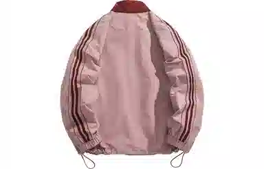 美式纯色基础侧肩条纹宽松百搭防风防水夹克外套 男女同款