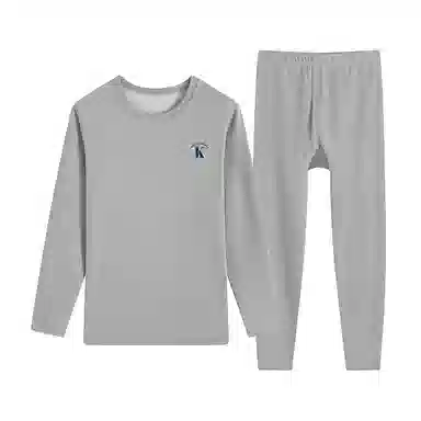 贴身领域 青少年德绒初中高中学生秋衣秋裤棉毛衫内衣保暖套装 男款