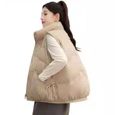 鸭鸭 保暖时尚百搭韩版洋气立领拉链纯色羽绒服 女款