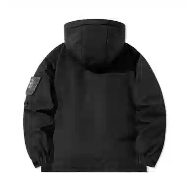 鸭鸭 山系户外加厚保暖对称多拉链城市机能风休闲连帽套头宽松羽绒服 男女同款