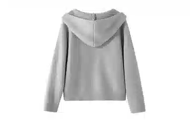 花栗鼠小姐 纯色休闲连帽长袖针织衫 女款