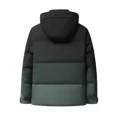 鸭鸭 加厚保暖渐变色休闲连帽套头宽松无性别羽绒服 男女同款