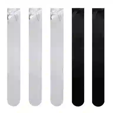 夜间教习室 长筒过膝薄款性感御姐风纯欲蝴蝶结丝袜 女款 五双装