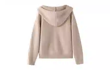 花栗鼠小姐 纯色休闲连帽长袖针织衫 女款