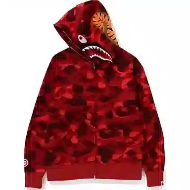 A BATHING APE Color Camo Shark Hoodie