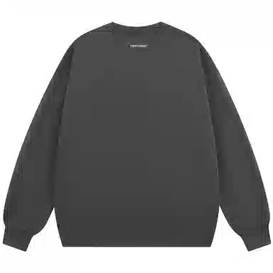 三体 太空军舰队系列 美式复古简约基础款字母印花宽松休闲百搭高街潮牌时尚舒适个性学生多巴胺重磅圆领套头长袖卫衣 男女同款