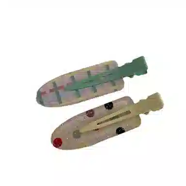 贯古今 水果系列葡萄樱桃无痕鸭嘴可爱甜美少女刘海侧边夹 发夹 女款