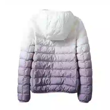 鸭鸭 短款渐变轻薄连帽羽绒服 男女同款