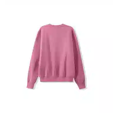 我是大卫 美式复古重磅圆领套头宽松休闲卫衣 男女同款 粉红色