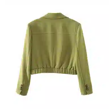 娅丽达 纯色别致一粒扣西装领长袖西装 女款